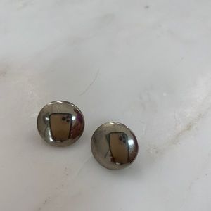 Vintage Silver Button earrings
